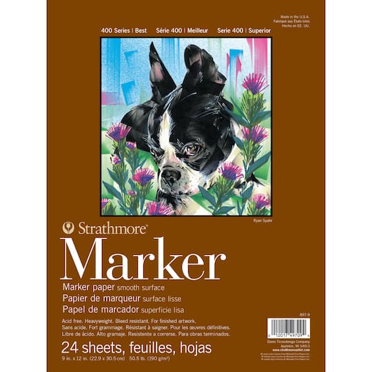 Strathmore Marker Paper Pad, 400 Series, 9" x 12"